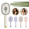 Peineta de masaje eléctrica con airbag, cepillo atomizador de aceite esencial para el cabello, antiestática, para un peinado esponjoso y con volumen.